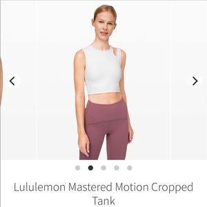 Lululemon Mastered Motion Cropped Tank